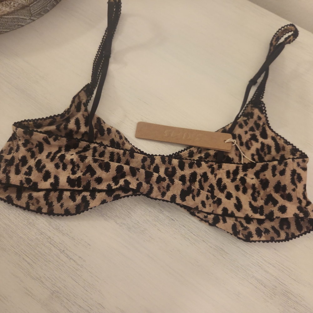 SKIMS Sienna Jaguar Skimpy Picot Scoop Bralette - Picture 6 of 12